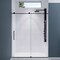 Anzzi Madam 60" x 76" Frameless Sliding Shower Door, Matte Black and Handle SD-AZ13-02MB - alternate 1